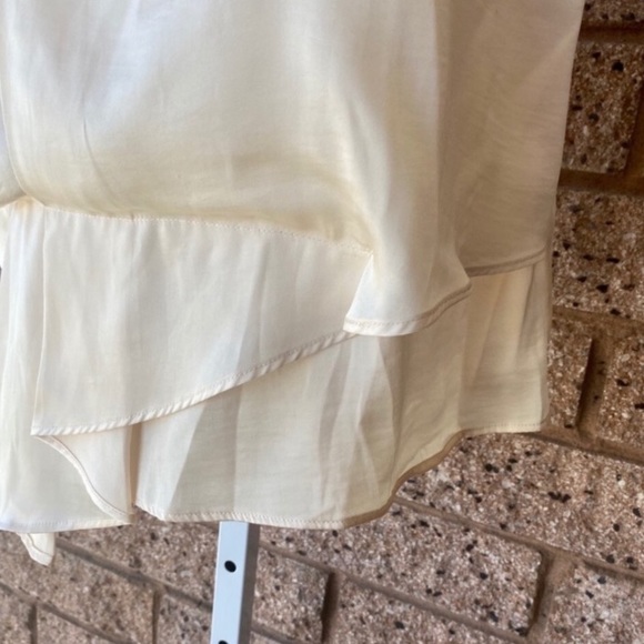 Monroe & Main Silky Pleated Cream Blouse EUC | S - Picture 7 of 7